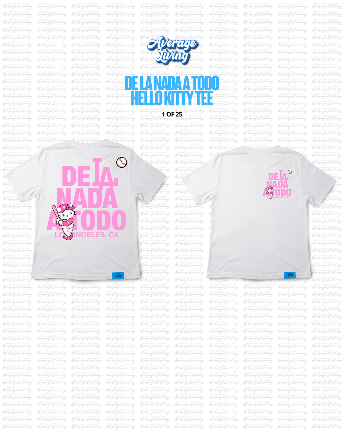 HELLO KITTY DE LA NADA A TODO BASEBALL TEE.