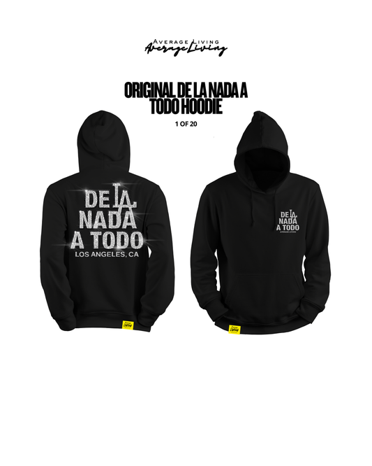 ORIGINAL DE LA NADA A TODO HOODIE (SILVER RHINESTONE)