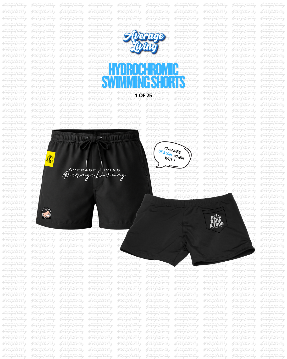 HYDROCHROMIC SWIM SHORTS.